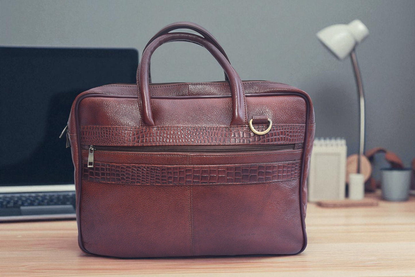 Birsa Craft Genuine Leather laptop Stylish  Bag for Men