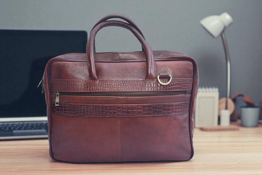 Birsa Craft Genuine Leather laptop Stylish  Bag for Men