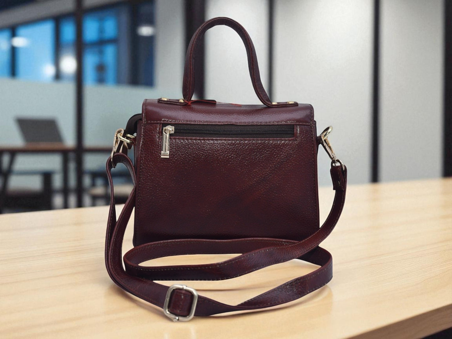 Birsa craft Genuine Leather   Women medium sling , hand Stylish handmade Bag
