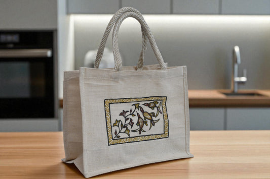Jute Bag with Sohrai Painting