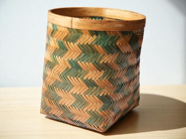 Handcrafted Woven Bamboo Basket