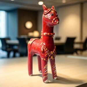 ​Handcrafted Terracotta Horse Showpiece (Bankura/Tribal Style)
