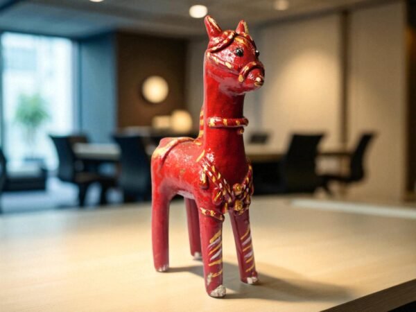 ​Handcrafted Terracotta Horse Showpiece (Bankura/Tribal Style)