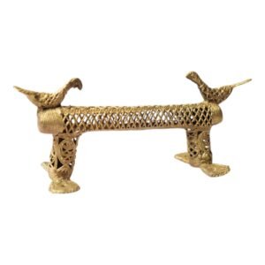 Handcrafted Dokra Metal Bird / Tribal Art Stand