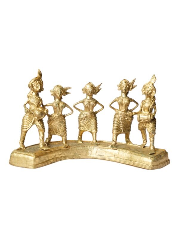 Handcrafted Dokra Metal Tribal Dance Showpiece