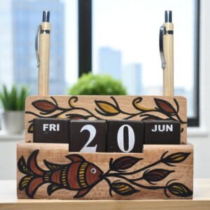 Handcrafted Wooden Desk Organizer