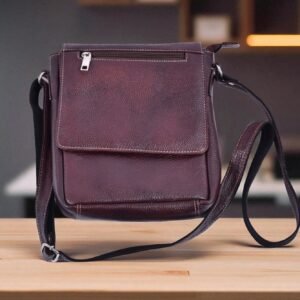Leather Sling Bag / Crossbody Messenger Bag